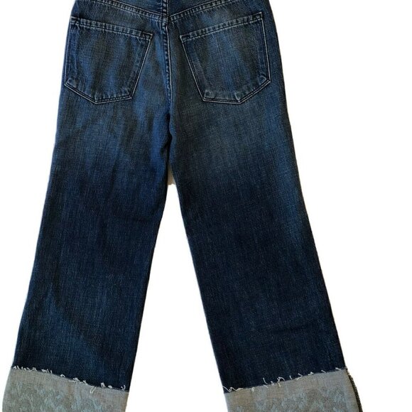 J Brand Womens Denim Joan High Waist Crop Wide Leg Jeans Size 25 Blue JB001576 - Picture 4 of 12